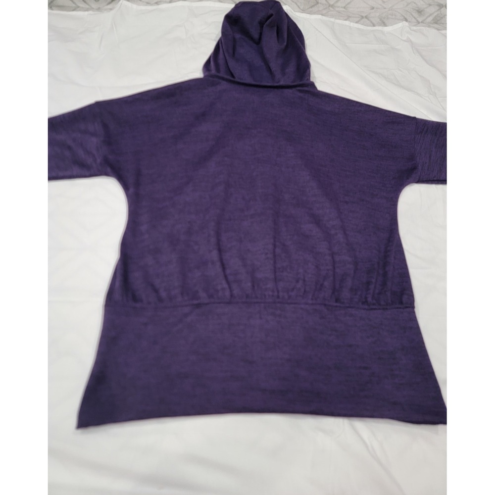 Athleta Full Zip Hoodie Sweatshirt Womens Large Purple Thumbholes Pockets EUC - Picture 6 of 16